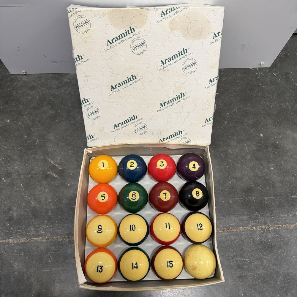 Genuine Belgian Aramith Crown Standard Pool/Billiard Ball Set Phenolic Resin